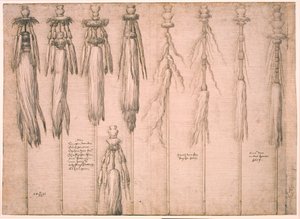 Nueve colas de buey montadas como estandartes