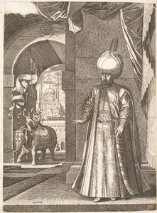 Retrato del Sultán Suleiman el Magnífico (de pie)