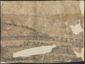 Perspectiva de Constantinopla, hoja 16, Melchior Lorck, 1559 de Melchior Lorck