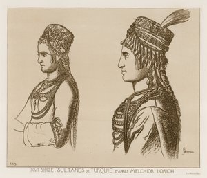 Sultanes del siglo XVI de Turquía de Melchior Lorck