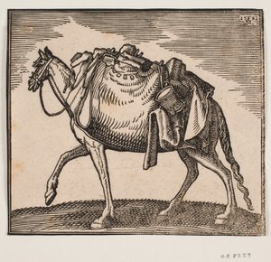 Caballo muy cargado