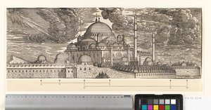 La Mezquita Suleimanyie, vista desde el noreste de Melchior Lorck