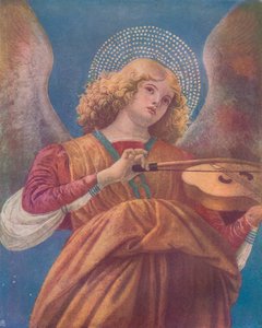 Ángel musical con violín fresco, siglo XV