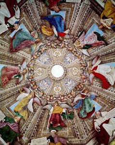 Representaciones de Profetas y Ángeles Fresco de Melozzo da Forli (Melozzo degli Ambrosi) (1438-1494) Cúpula de la Sacristía de San Marcos, Santuario de Santa Casa, Loreto de Melozzo da Forli