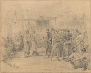 En busca de Dacoits, c.1885 de Melton Prior