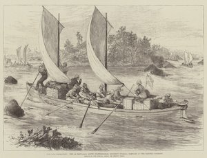 La Expedición del Nilo, el 1er Batallón del Regimiento de South Staffordshire avanzando en el Catarata de Hannek de Melton Prior
