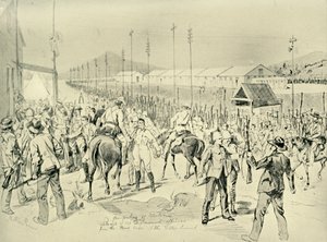 La ocupación de Pretoria: Liberación de oficiales británicos, 1901 de Melton Prior