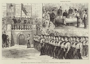 El príncipe y la princesa de Gales en la Royal Hospital School, Greenwich, 10 de julio de Melton Prior