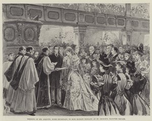 Boda del Sr. Asquith, Secretario del Interior, con la Srta. Margot Tennant, en St George