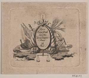 Vignette. "Donde reina el conocimiento hay tanto consejo como valor" de Meno Haas