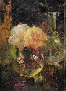 Rosas amarillas en garrafa