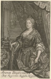 Retrato de la Emperatriz Anna Ioannovna 1693-1740, 1733 de Mentzel
