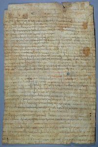 Documento escrito por Wadomir (Uuademir) y su esposa, Ercamberta, c.690-691 de Merovingian