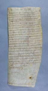 Privilegio de Clodoveo III (682-695) otorgado a la Abadía de Saint-Denis, 691