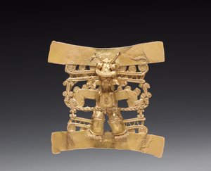Colgante de figura con cabeza de animal, c. 1000-1550 de Mesoamerican Mesoamerican