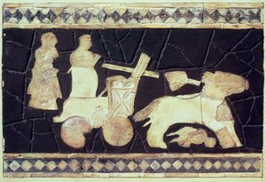 Carro de guerra tirado por dos caballos, 2800-2300 a.C.