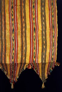 (detalle) de un rebozo, finales del siglo XIX de Mexican School