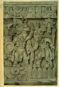 La piedra de Tizoc (litografía en color)
