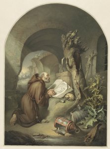 Monje orante después de G. Dou de Michał Płoński