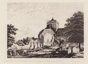 Iglesia del Priorato de Boxgrove (grabado)