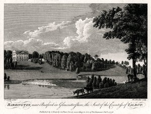 Barrington, cerca de Burford en Gloucestershire, la residencia de la condesa de Talbot, 1776 de Michael Angelo Rooker