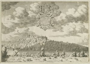 Castillo de Dudley: grabado en placa de cobre, nd [1653-1686] (impresión)