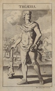 Teseo, mítico héroe griego y rey fundador de Atenas de Michael Burghers