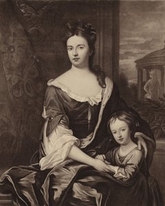 Reina Ana y su hijo Guillermo Duque de Gloucester de Michael Dahl