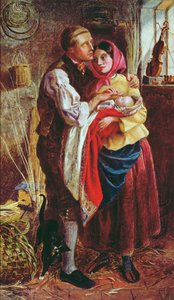 El ciego fabricante de cestas con su primer hijo, 1858