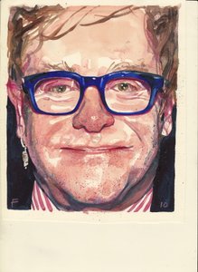 Elton John (acuarela)