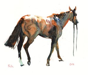 Sin título, 2018 (acuarela sobre papel) de Michael Frith