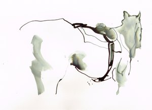Sin título, 2018 (acuarela sobre papel) de Michael Frith
