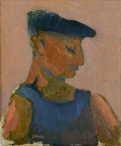 Dapper Man, día de mercado, 2016 (óleo sobre lino) de Michael G. Clark