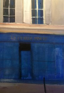 La Corde Pincée, 2015 (acuarela sobre papel) de Michael G. Clark