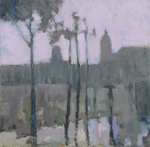 París bajo la lluvia, 2016 (óleo sobre lino)