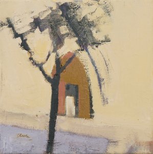 Iglesia de Puymirol, 2017 (óleo sobre lino) de Michael G. Clark