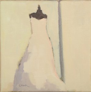 Vestido de novia, 2017 (óleo sobre lino) de Michael G. Clark