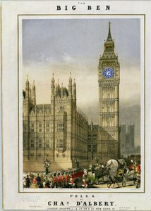 Big Ben Polka, portada de música publicada por Hanhart, c.1862 de Michael Hanhart