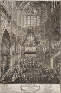 La Coronación de María Teresa en el Castillo de Praga, 1743 de Michael Heinrich Rentz