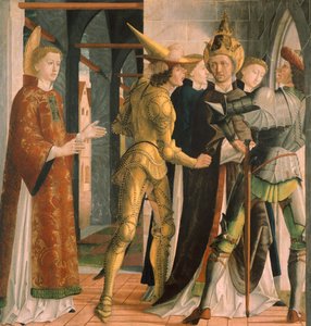 El Papa Sixto II despidiéndose de San Lorenzo, circa 1465
