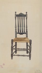 Silla de respaldo de barandilla, 1938