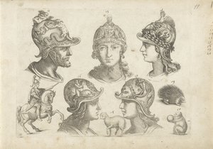 Hoja de ejercicios con ejemplos de dibujo: cabezas y animales de Michael Snijders