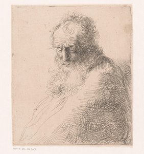 Busto de anciano con barba