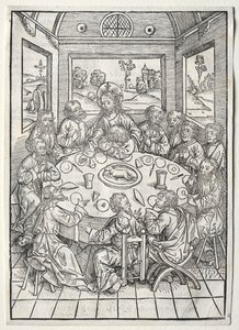 Der Schatzbehalter: La última cena, 1491 de Michael Wolgemut