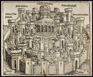 Jerusalén del Crónica del Mundo de Schedel, ca 1493