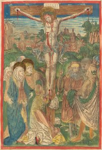 La Crucifixión con Santa María Magdalena de Michael Wolgemut