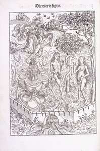 Adán y Eva en el Jardín del Edén, 1491 de Michael Wolgemuth