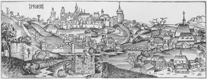 Vista de Praga, ilustración del 