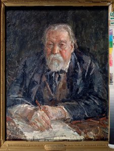 Retrato del compositor Mikhail Ippolitov Ivanov (Ippolitov-Ivanov) (1859-1935). Pintura de Mikhail Fyodorovich Shemyakin (Chemiakin) (1875-1944), óleo sobre lienzo