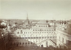 Fachada del Palacio Terem (Palacio Teremnoy, palacio des Terems) en el Kremlin de Moscú. Foto del álbum de Michail Michailoich Panov (1836-1894) de Michail Michailovich Panov